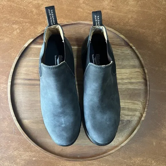 Blundstone Women's 7.5 1971 Chelsea Boots Leather Comfort Gray Black Shoes