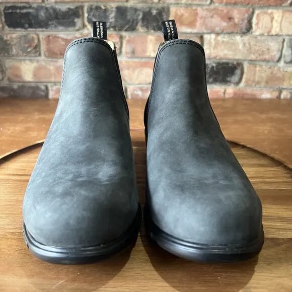 Blundstone Women's 7.5 1971 Chelsea Boots Leather Comfort Gray Black Shoes
