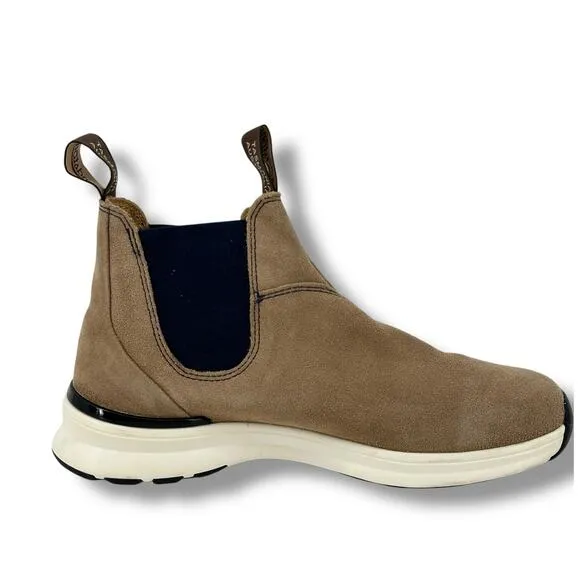 Blundtstone Chelsea Sneaker Boots Mens Size 8.5 Sand Suede Pull On Shoes