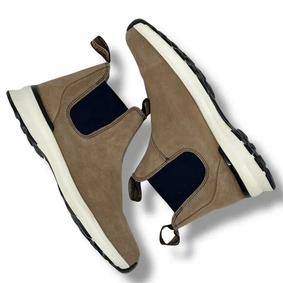 Blundtstone Chelsea Sneaker Boots Mens Size 8.5 Sand Suede Pull On Shoes