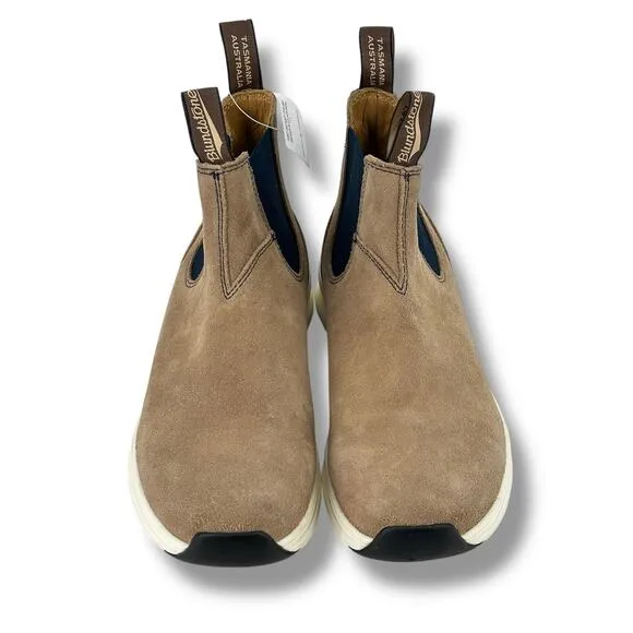 Blundtstone Chelsea Sneaker Boots Mens Size 8.5 Sand Suede Pull On Shoes