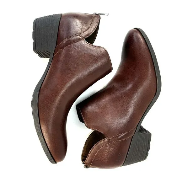 BOC Celosia Ankle Boots Vegan 9.5 Slip On 2” Heel Back Zippers *NEW Without Box*