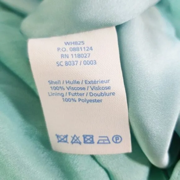 Boden aqua flowy ruched romantic sweetheart dress