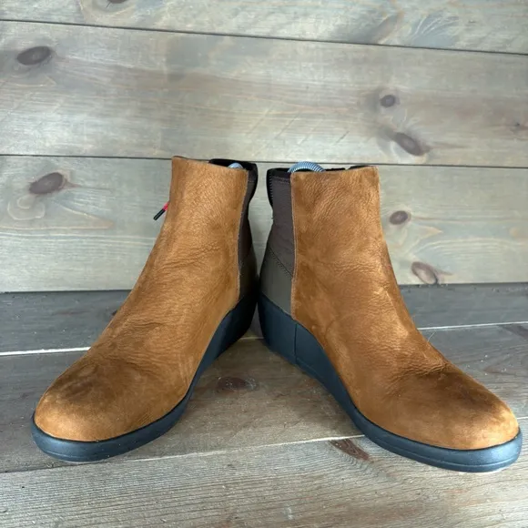 bog vista rugged womens size 7 shoes brown leather waterproof ankle boots