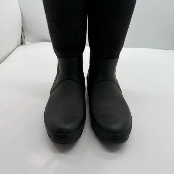 Bogs Crandall Wool Womens 8 Tall Winter Boots Shoes Black Muck Rain Knee High