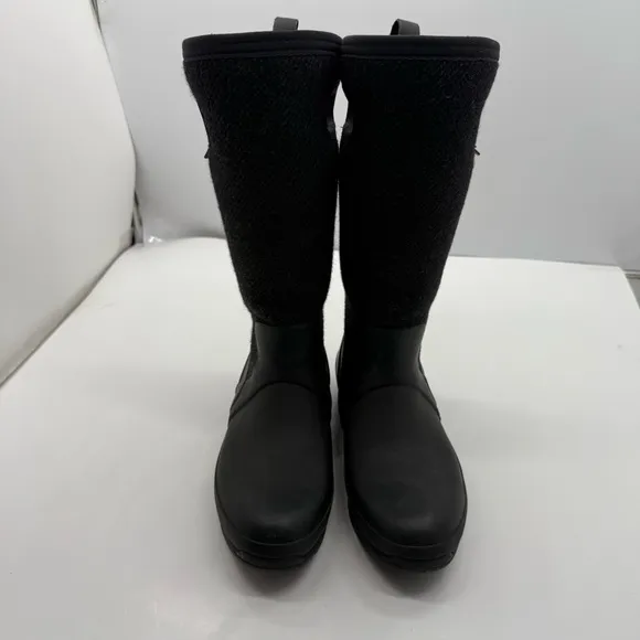 Bogs Crandall Wool Womens 8 Tall Winter Boots Shoes Black Muck Rain Knee High