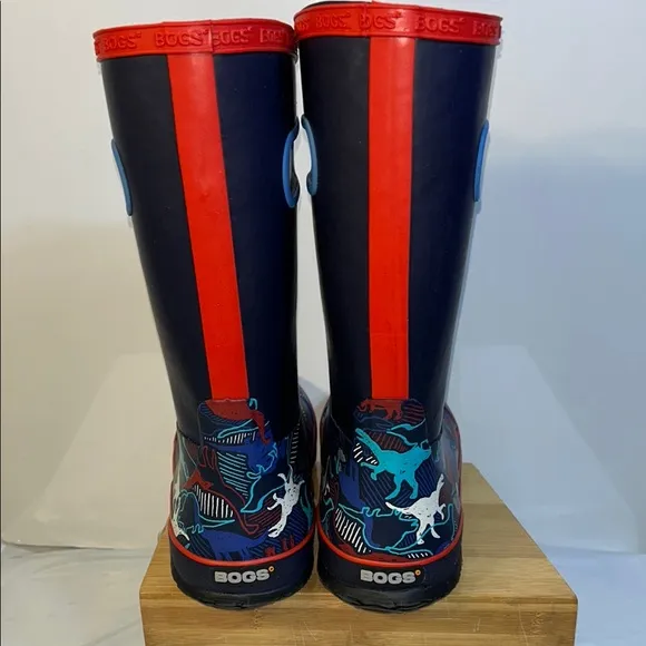 BOGS Kids Rain Boots K RNBT Neon Dino (T10)