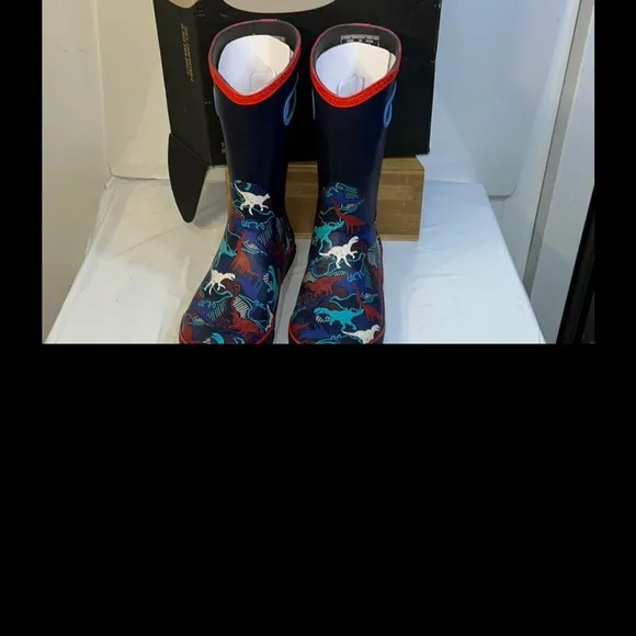 BOGS Kids Rain Boots K RNBT Neon Dino (T10)