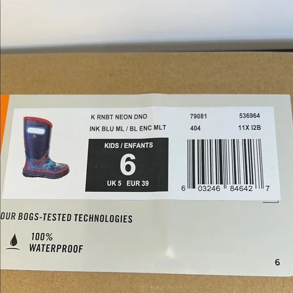 BOGS Kids Rain Boots K RNBT Neon Dino (T10)