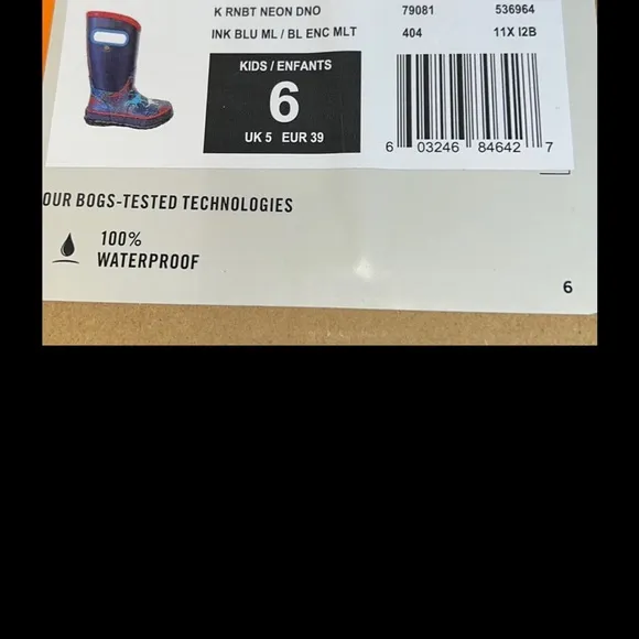 BOGS Kids Rain Boots K RNBT Neon Dino (T10)