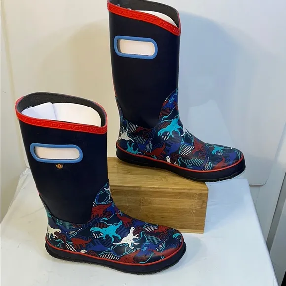 BOGS Kids Rain Boots K RNBT Neon Dino (T10)