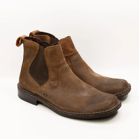 BORN Hemlock Chelsea Boots Rugged Leather Nubuck Grand Canyon Brown Mens Sz 13