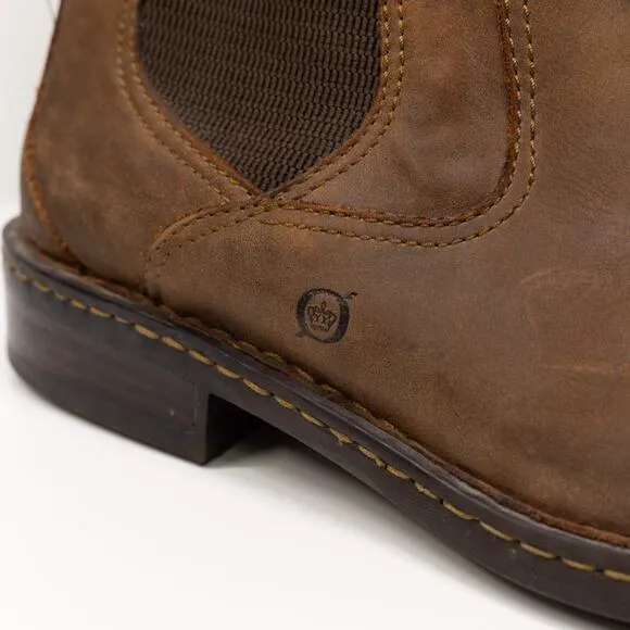 BORN Hemlock Chelsea Boots Rugged Leather Nubuck Grand Canyon Brown Mens Sz 13