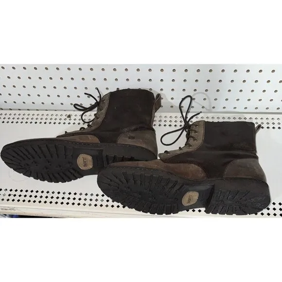 Born Mens Leather Lace Up Mid-Calf Casual Chukka Boots Size 13 M Brown