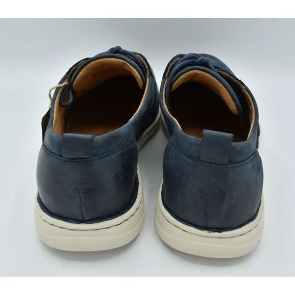Born Mens Size 10 Todd Navy Blue Nubuck Plain Toe Derby Casual Shoes