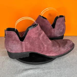 Born Purple Wine Leather Distressed Bootie Size 9 M