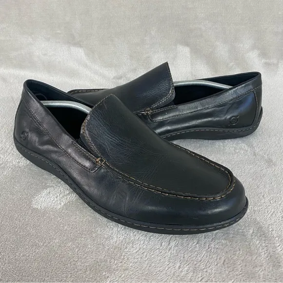 Born Thaton Mens Loafer Dress Casual Shoes Size 14 M Dark Brown Leather