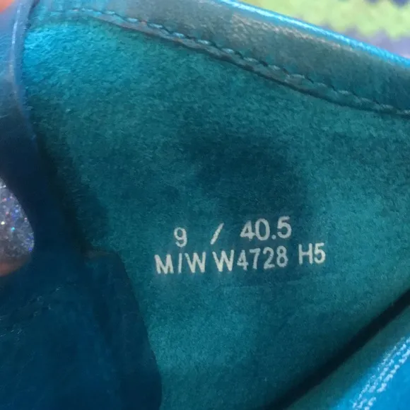 Born Turquoise Leather Cowboy Boots