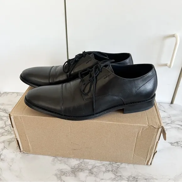 Bostonian Men's Nantasket Fly Oxford Black Dress Shoes ✨ Sz 10