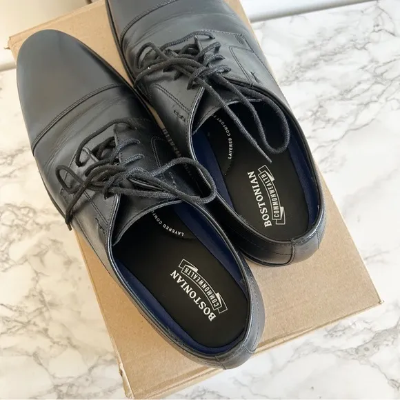 Bostonian Men's Nantasket Fly Oxford Black Dress Shoes ✨ Sz 10