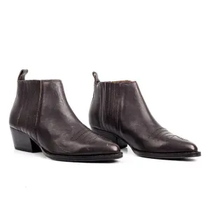 Botkier New York Women Texas Leather Western Brown Ankle Boots sz 7