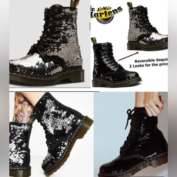 Brand New Shiftable Sequins Dr Martens 3 UK, 5 US