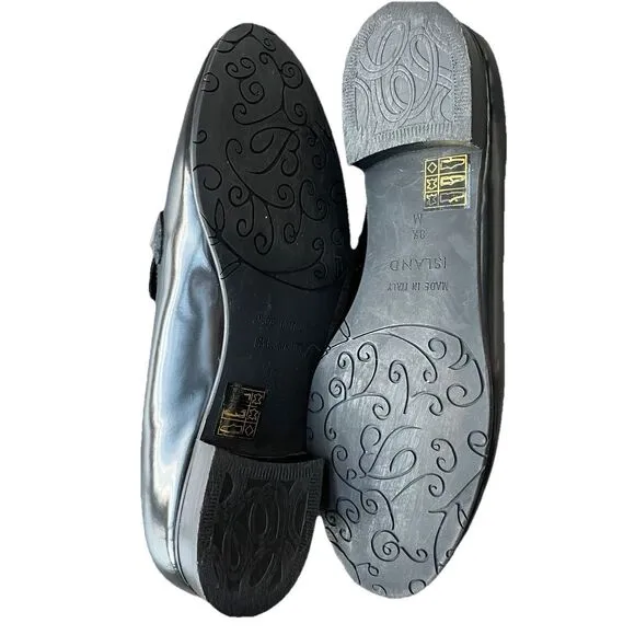 Brighton Island Leather Loafers in Black Size 8.5 Made in Italy