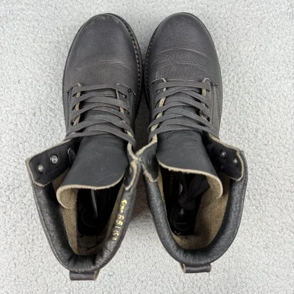 Broken Homme Boots Mens 8.5 Shoes Black Leather James Vibram Soles Combat USA