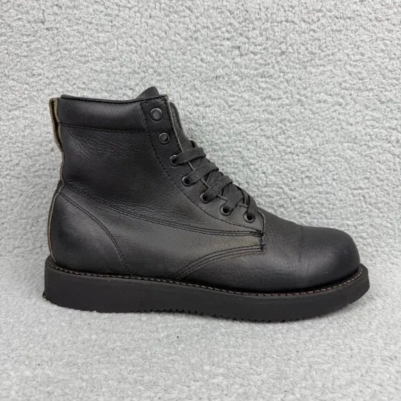 Broken Homme Boots Mens 8.5 Shoes Black Leather James Vibram Soles Combat USA