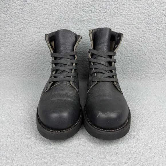Broken Homme Boots Mens 8.5 Shoes Black Leather James Vibram Soles Combat USA