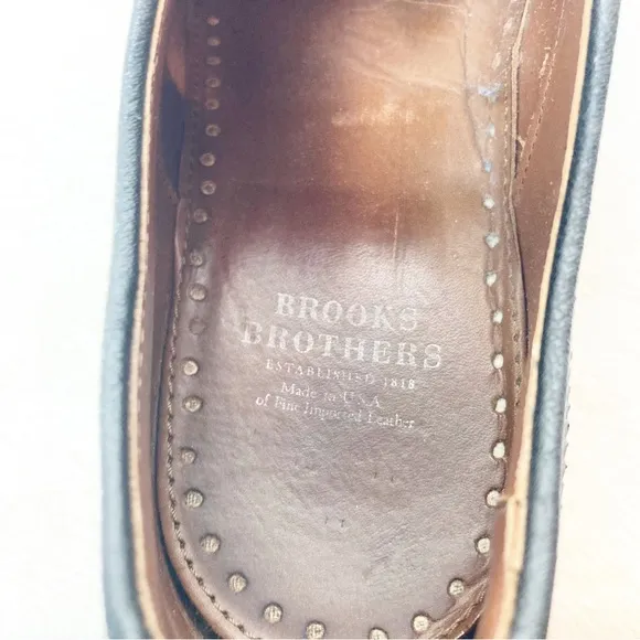 Brooks Brothers black leather Oxford dress shoes size 9