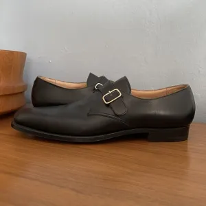 Brooks Brothers Peal Co Monk Strap Dress Shoes Black Leather Mens Size US 11.5 B