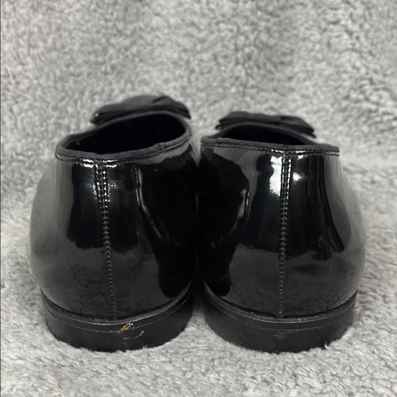 Brooks English Brooks Brothers Sz 13 Leather Elegant Black Women's Loafers w/Bow