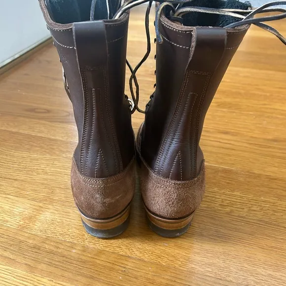 Brown and Black Leather Work Boots