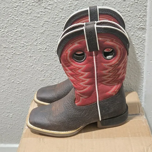 Brown and Red Durango Boots