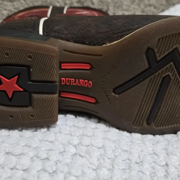 Brown and Red Durango Boots