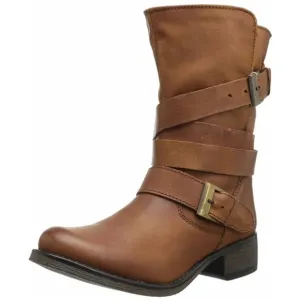 Brown Leather Combat &amp; Moto Boots