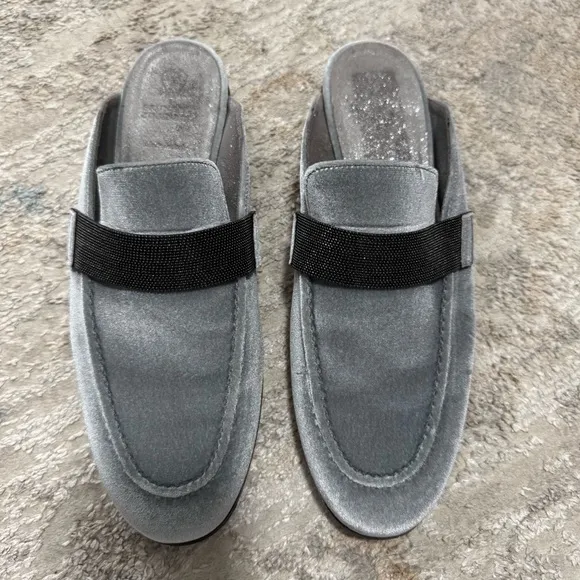 Brunello Cucinelli Velvet Monili Embellishments Mules Size 39 or US Size 9