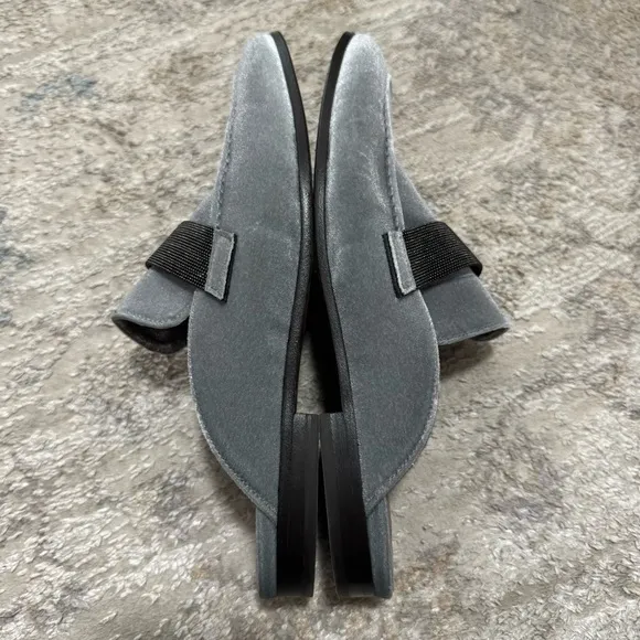Brunello Cucinelli Velvet Monili Embellishments Mules Size 39 or US Size 9