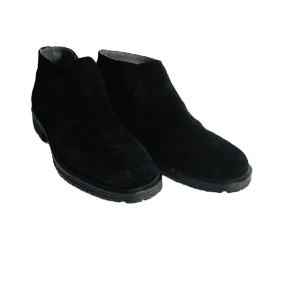 Buffalino Italy Suede Slip-on Blk Casual Shoes 8M