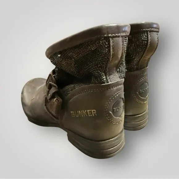 Bunker women’s size 38 EU or 7.5 US brown boots.