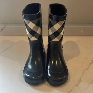 Burberry Kids House Check Panelled Rain Boots size 11