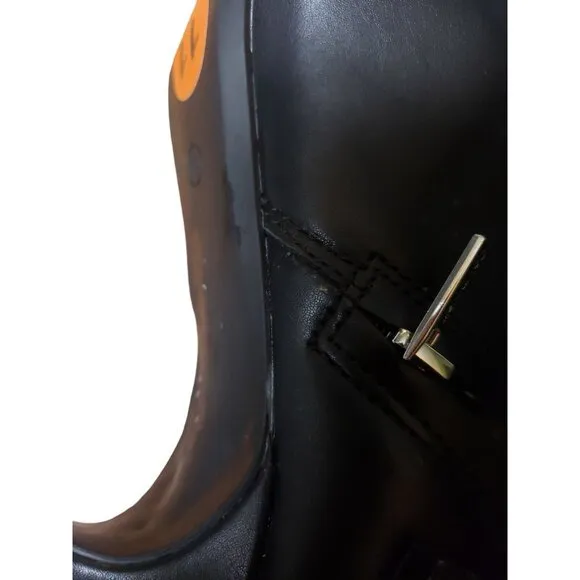 Calvin Klein Hally 2 Womens Boots Sz 11M Shoes 3.5” High Heels Ankle Black NEW