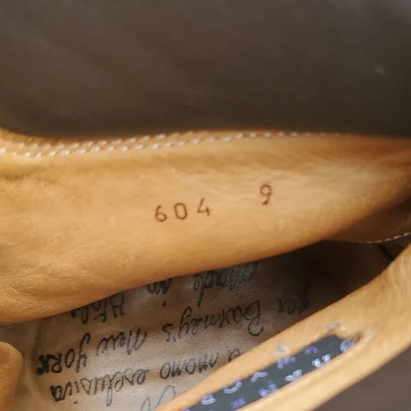 Calzoleria Harris Men's Tan Leather Boots Hand Made In Italy Size 9