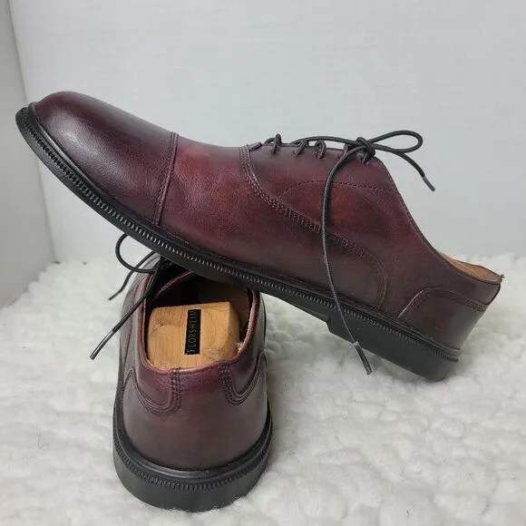 Carets Fer Cap Toe Oxford Mens Shoes Size 9E Dress Brown Cacao Leather Outsole I