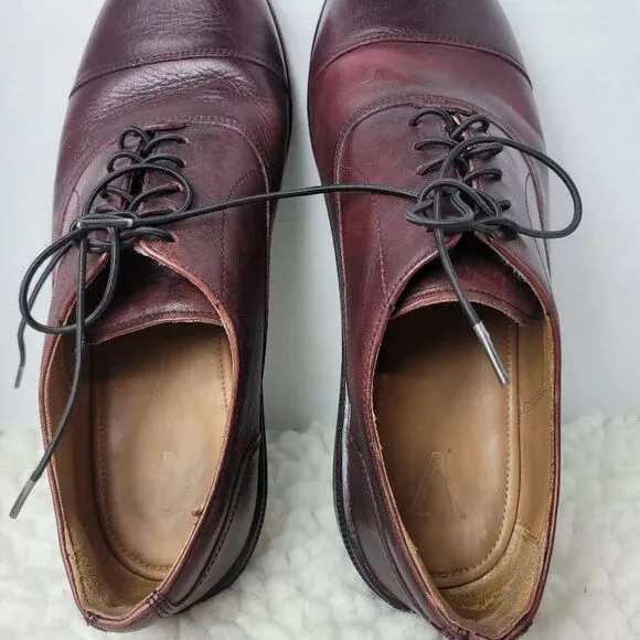 Carets Fer Cap Toe Oxford Mens Shoes Size 9E Dress Brown Cacao Leather Outsole I