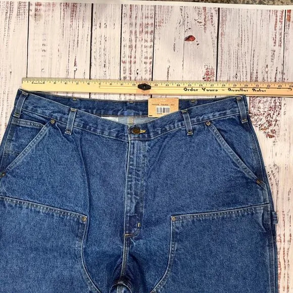 Carhartt Double Knee Jeans 42x30 NWT Loose Fit Denim Workwear Rugged USA