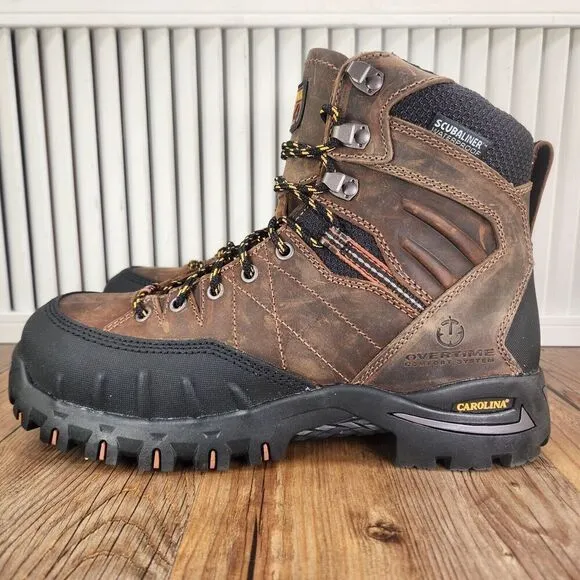 Carolina 7&quot; Gravel PC2 Waterproof Comp Toe 4x4 Hiker Work Boots CA4558 Men 8.5EE