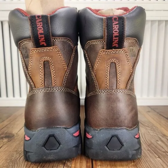 Carolina CA5536 8&quot; Waterproof Composite Toe Work Boots Mens Sz 8.5 EE Wide Brown