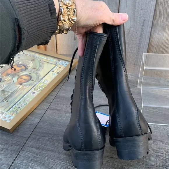 CAROLINA Sub zero logger Black Leather Boots